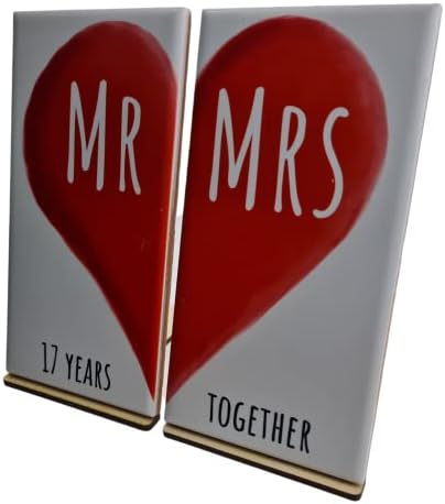 Sr. e MRS 17 anos juntos - ornamento de dupla telha 17ª MRMRS17