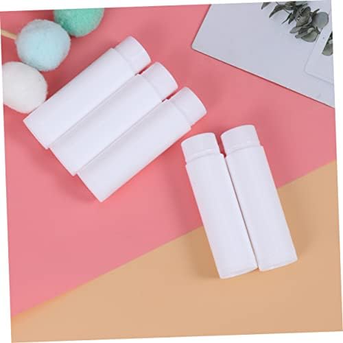 Fomiyes Batom branco Mini recipientes de plástico para ir para contêineres vazios Tubos de bálsamo de lábios brancos Batom recipientes