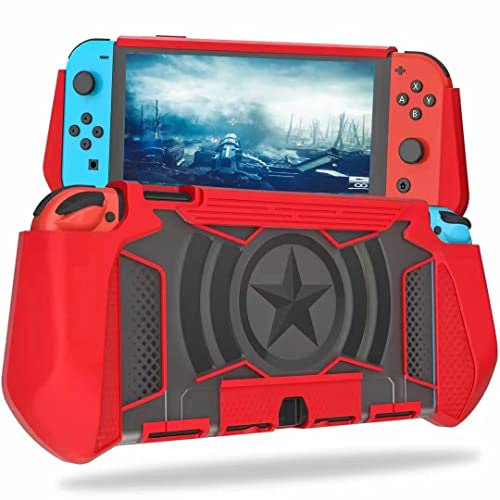 Caso Skyhao Dockable para Nintendo Switch OLED 2021, TPU GRIP CAPA COMPATÍVEL COMPATÍVEL COM Nintendo Switch Console