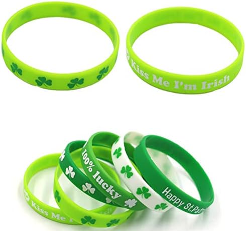 Sosoport 12pcs St. Patricks Day Bracelet Fands Festival Hand Decoration Apresenta suprimentos para homens para homens mulheres