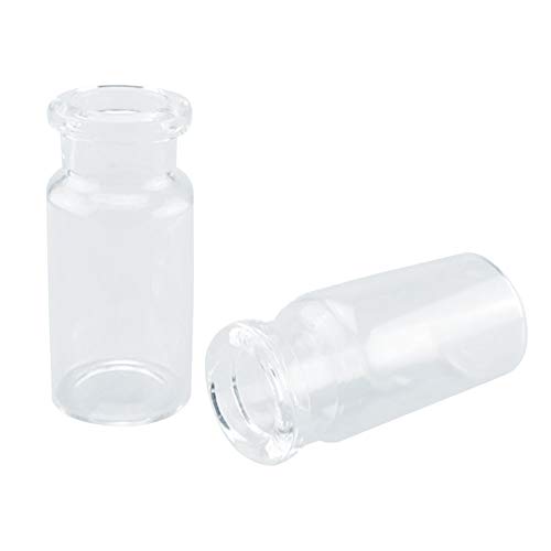 Adamas-beta 100pcs 2ml Mini garrafas de amostra de vidro borossilicato, garrafa de armazenamento de mídia de reagente