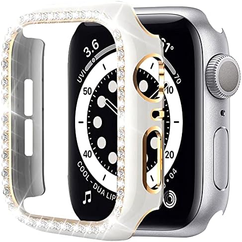 Ankang Diamond Crystal Case para Apple Watch 7 6 SE 40mm 44mm 41mm 45mm Iwatch Series 5 3 38mm 42mm Capas de proteção Mulheres acessórias