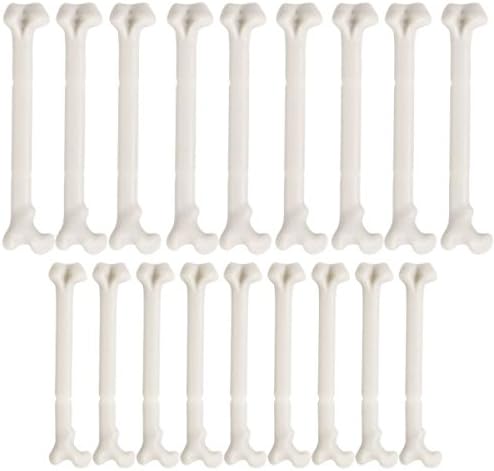 Ossos de esqueleto de Halloween - 3 , 4 - Branco - pacote de 18