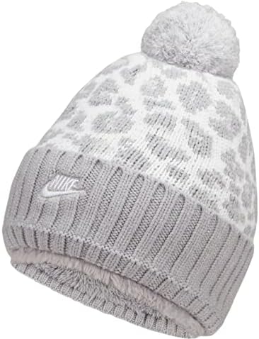 Nike Sportswear feminino forrado de leopardo Pom chapéu de gorro pom