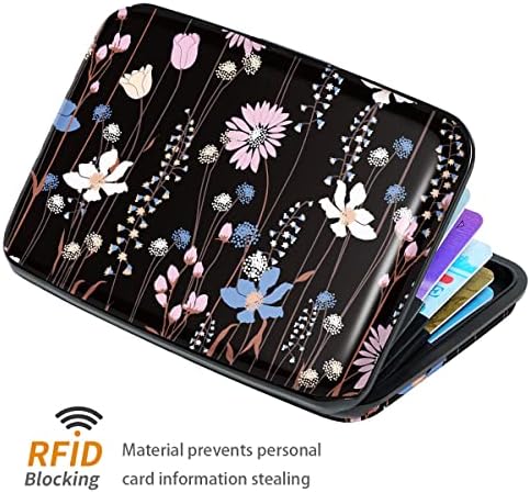 Mini titular do cartão de crédito para mulheres ou homens, RFID bloqueando o slim hard hard card cut case de viagem carteira