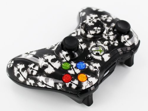 Xbox 360 Modded Controller Cod Ghost White 30 Mods + Caso de bolsa grátis