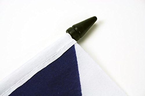 Bandeira de bandeira AZ Bandeira da mesa 5 '' x 8 '' - bandeira da mesa do arco -íris 21 x 14 cm - palito de plástico preto e base