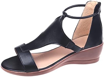 Sandálias para cunhas femininas mais chinelos de tamanho vintage sandália romana aberta dos pés chinelos slides calçados sapatos de água