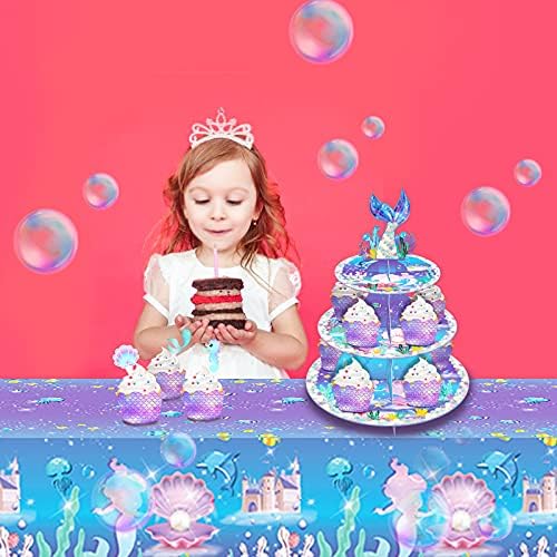 Mermaid Cake Stand 3 Nível Cupcake Stand Stand Mermaid Partem