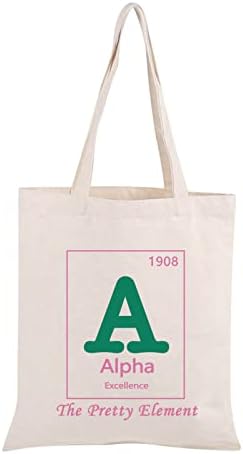Pwhaoo Pink e Green Tote Bag Alpha Excellence The Pretty Element Canvas Bol