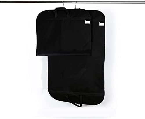 Pacote de 6 pacote saco de vestuário de 40 de 40, capas de terno, bolsa de transportador de viagem com alças, dobragem