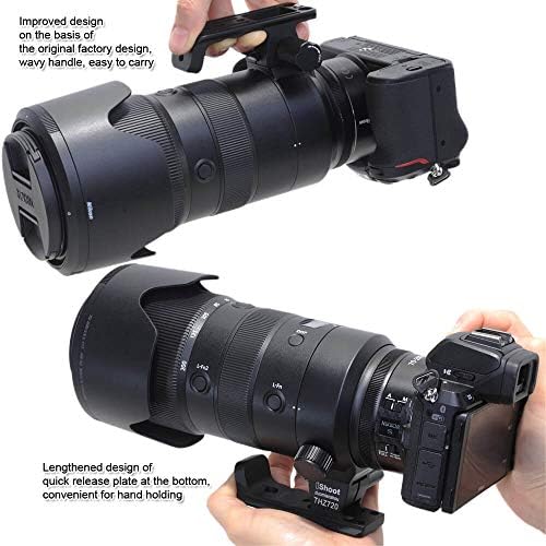 Ishoot Metal Lente Stand Tripé Ring Base Ring Base compatível com Nikon Nikkor Z 70-200mm f/2,8 VR S e Z 100-400mm F4.5-5.6 VR S, suporte de suporte da lente com arca ajuste dovetail
