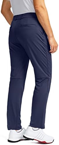 Calça de golfe masculina com 5 bolsos magros em forma esticada calça de trabalho de viagem casual para homens para homens
