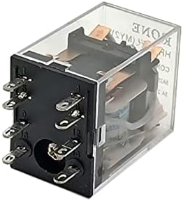 Bkuane 5pcs Relé intermediário Mini interruptor de relé eletromagnético com bobina LED Geral DPDT 8/11/14 pinos AC 110V
