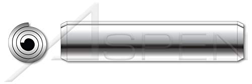 M8 x 35mm, ISO 8750, métrica, pinos de mola enrolados, ais aço inoxidável AISI 301