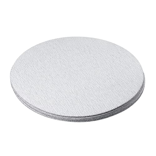 KOZELO 10 PCS Lixando discos de gancho e apoio de loop - [7 polegadas x 180 grãos] Oxido de alumínio Branco Papéis de areia para