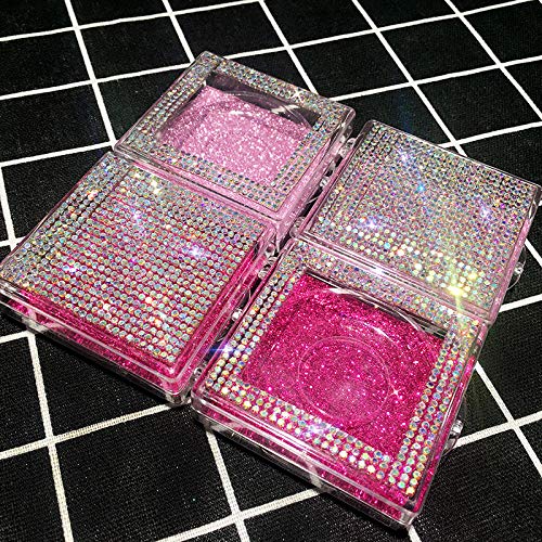 10 PCS Square Diamond Diamond False Packaging Box Fake 10mm-25mm 3d Mink Syashes Caixas Caixa Caixa vazia