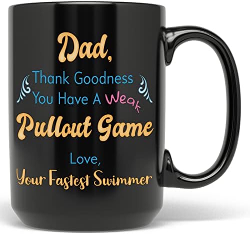 O jogo Pixidoodle Pullout é uma caneca de café fraca - seu nadador mais rápido para o dia dos pais