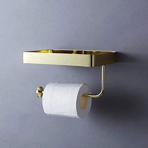 Porta de papel de papel higiênico ZSQAW Suporte de papel com prateleira, suporte de lavatória com suporte de armazenamento de telefone