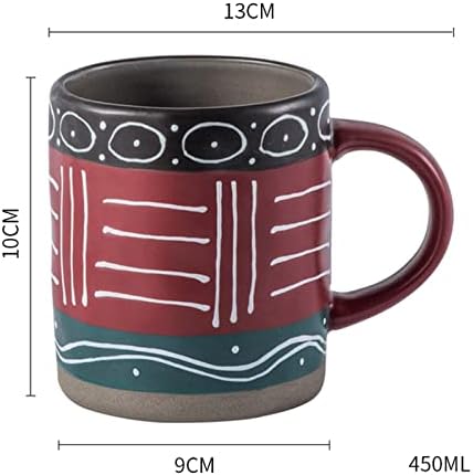 Canecas de cerâmica wjccy xícaras de café pintadas à mão Big Ceramic Milk Water Caneca Copo Dinkware Presente de aniversário