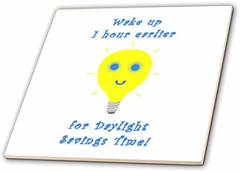 3drose divertida lâmpada sorridente acorda 1 hora mais cedo para o horário de verão - ladrilhos
