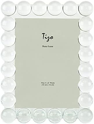 TIZO Design 5x7 quadro de imagem de vidro cristalino, moldura fotográfica de qualidade boutique