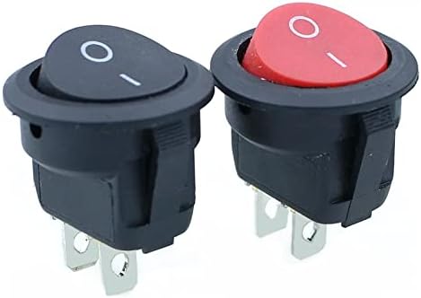 Bholsa 5pcs KCD1 RONTAÇÃO RONTAÇÃO RONTAÇÃO RONTO RONTO RELO 2 PIN SPST ON-OFF AC 6A 250V /10A 125V Button Buttern