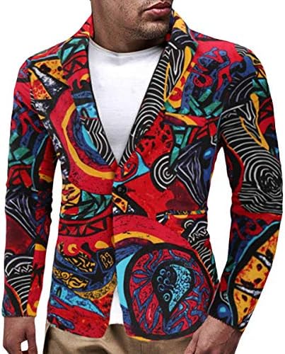 Jaqueta de terno impresso masculino 1 botão de jaqueta floral com casaco esportivo