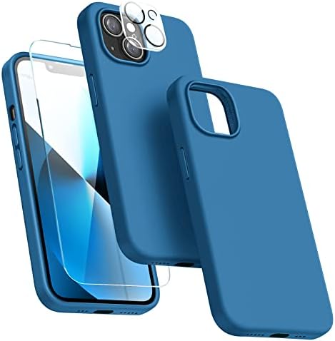 Dssiro [5 em 1 projetado para iPhone 13 Case, com 2 protetor de tela de embalagem + 2 protetor de lente da câmera de embalagem,