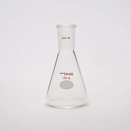 Adamas-beta 1 peça Erlenmeyer Flask Baker cônico resistente a copo cônico 24/40 125ml Copo de medição Laboratório de química Glasshish Wishware