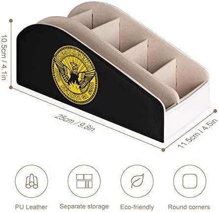 Bandeira do suporte de controle remoto de TV de Atlanta com 6 compartimentos Caddy Box Desk Storage Organizador para Cosméticos de Media Player Blu-ray