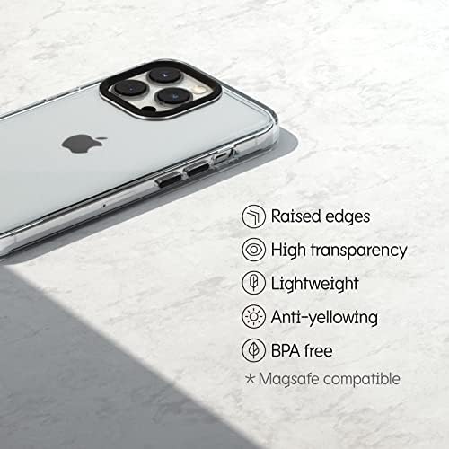 Rhinoshield Gripmax e Clear Case Pacote para [iPhone 13 Pro] Compatível com MagSafe - Grip, Stand e Selfie Holder para telefones e casos, reposicionável e durável - clássico preto clássico