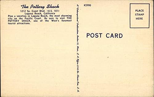 The Pottery Shack Laguna Beach, California CA Original Antique Postcard
