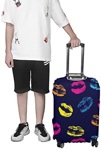 Lips de neon beijos de viagem Tampa de bagagem Cobercando coberturas de bagagem laváveis ​​com zíper