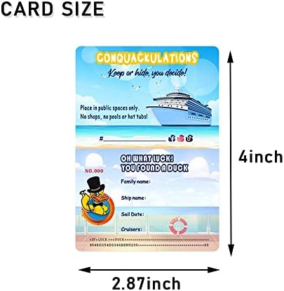 Tags de pato, etiquetas de pato para cruzeiro, cartão de jogo de mergulho, etiqueta de cruzeiro de 35 pacote, 35 faixas