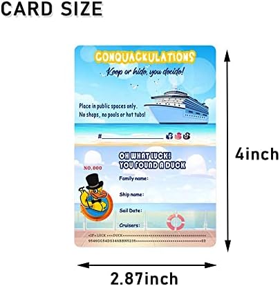 Tags de pato, etiquetas de pato para cruzeiro, cartão de jogo de mergulho, etiqueta de cruzeiro de 35 pacote, 35 faixas de borracha, tags de design de porta de passagem de cruzeiro - conquackulações, amarelo