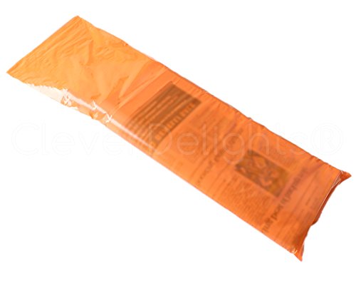 Sacos de jornais laranja das luzes de CleverDelights - 6 x 19 - 1000 pacote - 0,8 mil - sacos plásticos planos