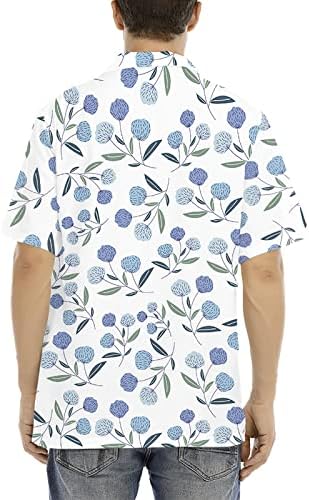 2023 Novo logotipo personalizado camisas havaianas masculinas define a manga curta Botão casual para baixo camisa de flor e