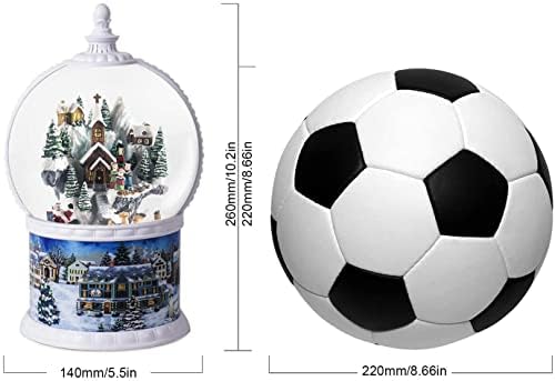 Globos de neve de Natal de tamanho grande de 10,2 polegadas, glitter glitter glitter Globe, caixa musical de 6 horas com 8 canções
