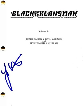 Laura Herrier assinou autógrafo - Blackkklansman Script completo de filme - Spike Lee, John David Washington, Topher Grace, Adam Driver, Spiderman: Homecoming