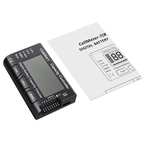 Camway Digital Battery Capacity Tester RC Cellmeter Tester Battery Tester LCD Controlador do verificador de bateria