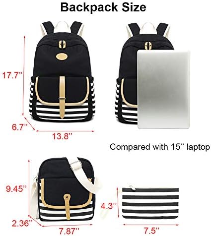 Flymei Backpack fofo para mulheres, bookbag for Girls 15,6 polegadas Backpack dos adolescentes leves, mochila de laptop para