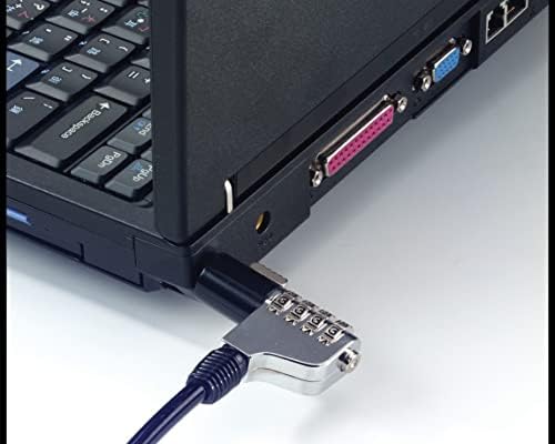Q Conecte a trava do cabo do computador de laptop