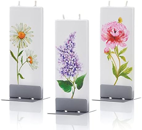 Velas artesanais de Flatyz com base de aço - Velas do dia das mães Presente - Velas de primavera para mulheres - Presentes de