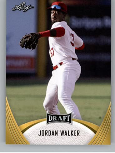 2021 LEAF Draft Gold 7 Jordan Walker RC ROOKIE Baseball Trading Card