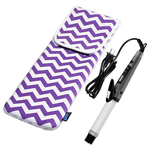 BCP Purple Chevron resistente à água de neoprene portador de ferro de chapéu de cabine de curling de enrolamento de peixe de cabra de