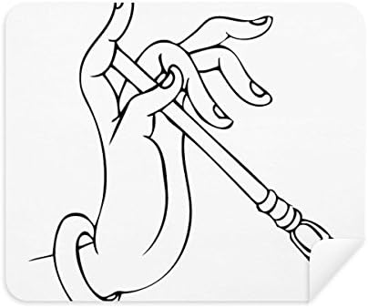 Cultura Hand Stick Line Desenho de limpeza de pano de pano limpador 2pcs Camurça tecido