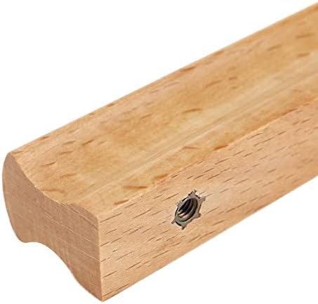 Tighall 6pcs Manças de gaveta simples de madeira, centros de furo de 2,5 Pulpes de gabinete retângulo Manças de hardware de madeira