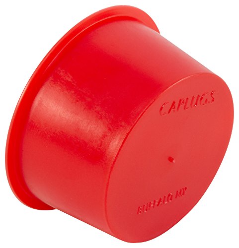 CAPLUGS 99394292 Tampa e plugue cônicos de plástico. T-13, PE-LD, Cap od 0,901 ID do plug 1,09, vermelho