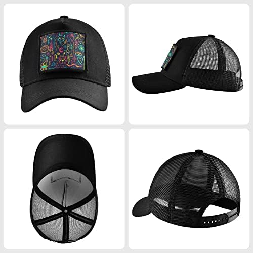 Halloween Owl Fox Unicorn Trucker Hat Hats Black For Men Woman Baseball Cap Eard Snapback Hats Ajusta Caps de Malha de